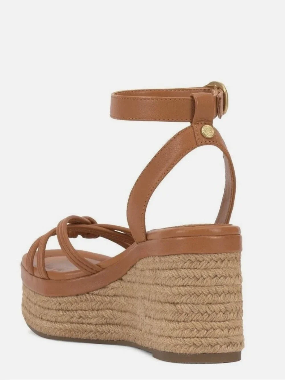New w/Box Vince Camuto Loressa Genuine Leather Espadrille Platform Wedge Sandals
